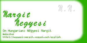 margit negyesi business card